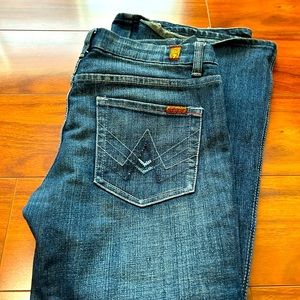 Size 30 bootleg low rise vintage 7 for all man kind jeans